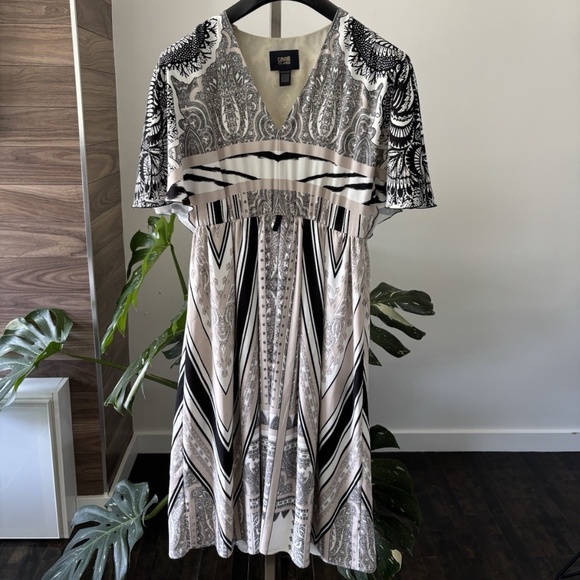 Class by Roberto Cavalli Black Beige White Dress Women's Sz 6 us Authentic❤️ - Picture 1 of 6